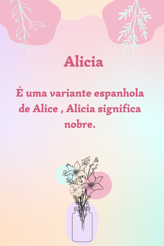 significado nome alicia