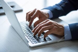 businessman working with laptop