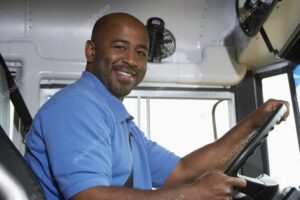 Driver in School Bus