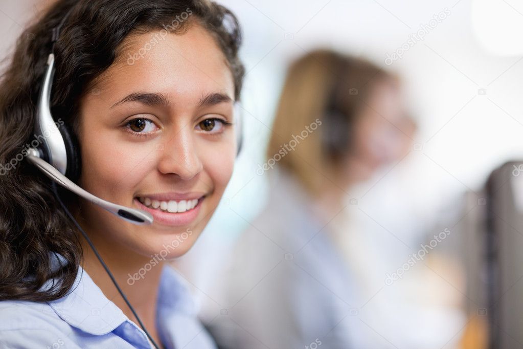 Close up of a customer assistant