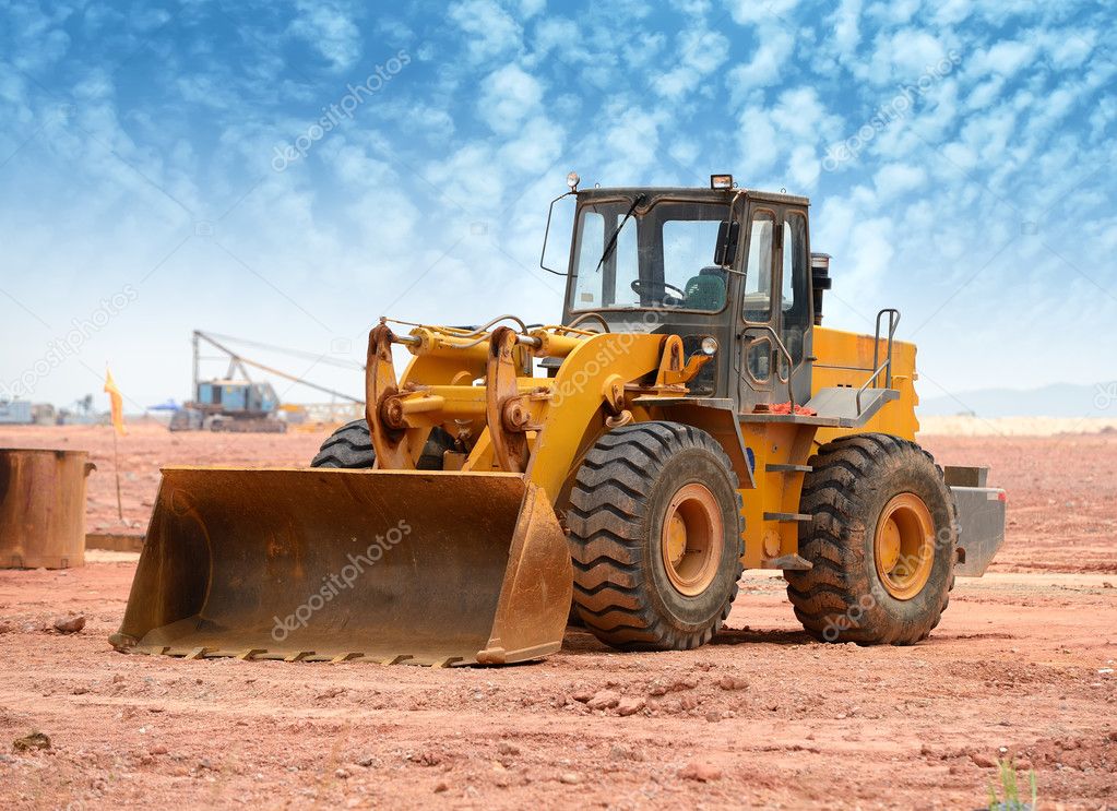 bulldozer on a building site